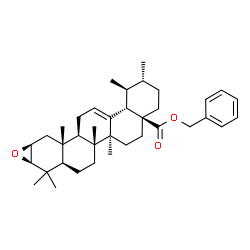 ChemSpider 2D Image | Benzyl (2beta,3beta)-2,3-epoxyurs-12-en-28-oate | C37H52O3