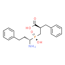 ChemSpider 2D Image | (2R)-3-{[(1S)-1-Amino-3-phenylpropyl](hydroxy)phosphoryl}-2-benzylpropanoic acid | C19H24NO4P