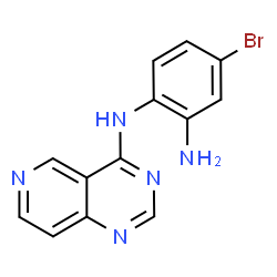 ChemSpider 2D Image | 4-Bromo-N~1~-(pyrido[4,3-d]pyrimidin-4-yl)-1,2-benzenediamine | C13H10BrN5