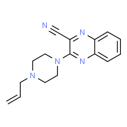 ChemSpider 2D Image | 3-(4-Allyl-1-piperazinyl)-2-quinoxalinecarbonitrile | C16H17N5