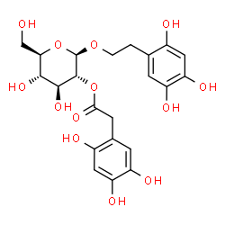 ChemSpider 2D Image | 2-(2,4,5-Trihydroxyphenyl)ethyl 2-O-[(2,4,5-trihydroxyphenyl)acetyl]-beta-D-glucopyranoside | C22H26O13