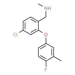 ChemSpider 2D Image | 1-[4-Chloro-2-(4-fluoro-3-methylphenoxy)phenyl]-N-methylmethanamine | C15H15ClFNO