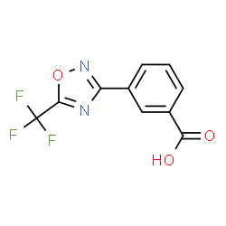 ChemSpider 2D Image | 3-(5-(Trifluoromethyl)-1,2,4-oxadiazol-3-yl)benzoic acid | C10H5F3N2O3