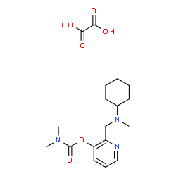 ChemSpider 2D Image | 2-{[Cyclohexyl(methyl)amino]methyl}-3-pyridinyl dimethylcarbamate ethanedioate (1:1) | C18H27N3O6