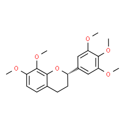 ChemSpider 2D Image | (2S)-7,8-Dimethoxy-2-(3,4,5-trimethoxyphenyl)chromane | C20H24O6