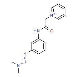 ChemSpider 2D Image | 1-[2-({3-[(1E)-3,3-Dimethyl-1-triazen-1-yl]phenyl}amino)-2-oxoethyl]pyridinium | C15H18N5O