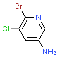 ChemSpider 2D Image | 6-Bromo-5-chloro-3-pyridinamine | C5H4BrClN2