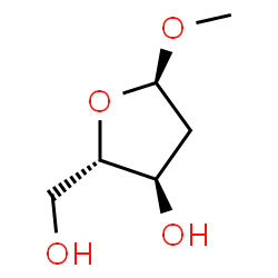 ChemSpider 2D Image | Methyl 2-deoxy-a-L-ribofuranoside | C6H12O4