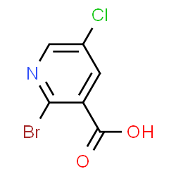 ChemSpider 2D Image | 2-Bromo-5-chloronicotinic acid | C6H3BrClNO2