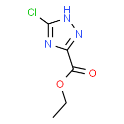 ChemSpider 2D Image | Ethyl 3-chloro-1H-1,2,4-triazole-5-carboxylate | C5H6ClN3O2
