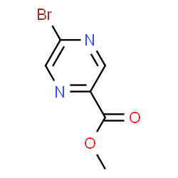ChemSpider 2D Image | Methyl 5-bromo-2-pyrazinecarboxylate | C6H5BrN2O2
