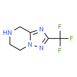 ChemSpider 2D Image | 2-(Trifluoromethyl)-5,6,7,8-tetrahydro[1,2,4]triazolo[1,5-a]pyrazine | C6H7F3N4