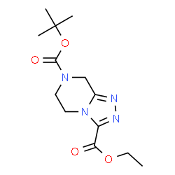 ChemSpider 2D Image | 7-tert-Butyl 3-ethyl 5,6-dihydro[1,2,4]triazolo[4,3-a]pyrazine-3,7(8H)-dicarboxylate | C13H20N4O4