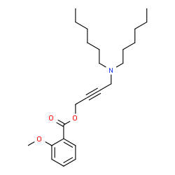 ChemSpider 2D Image | 4-(Dihexylamino)-2-butyn-1-yl 2-methoxybenzoate | C24H37NO3