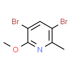 ChemSpider 2D Image | 3,5-Dibromo-2-methoxy-6-methylpyridine | C7H7Br2NO