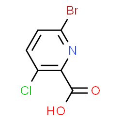 ChemSpider 2D Image | 6-bromo-3-chloropicolinic acid | C6H3BrClNO2
