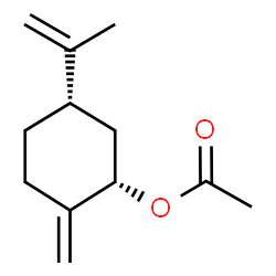 ChemSpider 2D Image | cis-p-1(7)8-menthadien-2-yl acetate | C12H18O2