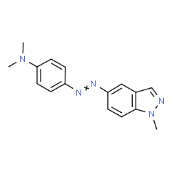 ChemSpider 2D Image | N,N-Dimethyl-4-[(1-methyl-1H-indazol-5-yl)diazenyl]aniline | C16H17N5