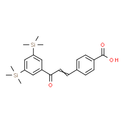 ChemSpider 2D Image | 4-{3-[3,5-Bis(trimethylsilyl)phenyl]-3-oxo-1-propen-1-yl}benzoic acid | C22H28O3Si2