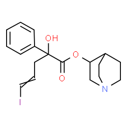 ChemSpider 2D Image | 1-Azabicyclo[2.2.2]oct-3-yl 2-hydroxy-5-iodo-2-phenyl-4-pentenoate | C18H22INO3