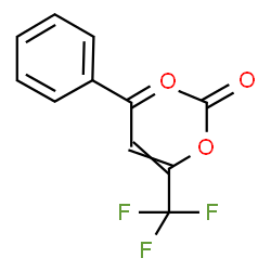 ChemSpider 2D Image | 1,1,1-Trifluoro-4-oxo-4-phenyl-2-buten-2-yl acetate | C12H9F3O3