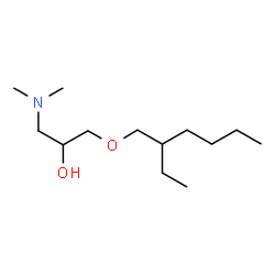 ChemSpider 2D Image | 1-(Dimethylamino)-3-[(2-ethylhexyl)oxy]-2-propanol | C13H29NO2
