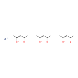 ChemSpider 2D Image | Chromium(3+) tris(4-oxo-2-penten-2-olate) | C15H21CrO6