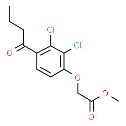 ChemSpider 2D Image | Methyl (4-butyryl-2,3-dichlorophenoxy)acetate | C13H14Cl2O4