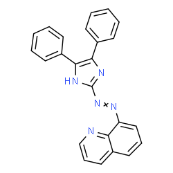 ChemSpider 2D Image | 8-[(4,5-Diphenyl-1H-imidazol-2-yl)diazenyl]quinoline | C24H17N5