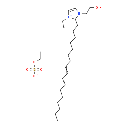 ChemSpider 2D Image | 1-Ethyl-2-(8-heptadecen-1-yl)-3-(2-hydroxyethyl)-2,3-dihydro-1H-imidazol-1-ium ethyl sulfate | C26H52N2O5S
