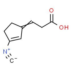 ChemSpider 2D Image | 3-(3-Isocyano-2-cyclopenten-1-ylidene)propanoic acid | C9H9NO2
