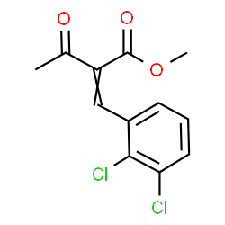 ChemSpider 2D Image | Methyl 2-[(2,3-dichlorophenyl)methylidene]-3-oxobutyrate | C12H10Cl2O3