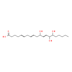 ChemSpider 2D Image | 11,14,15-Trihydroxy-5,8,12-icosatrienoic acid | C20H34O5