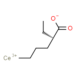 ChemSpider 2D Image | Hexanoate, 2-ethyl-, (2S)-, cerium(3+) salt (1:1) | C8H15CeO2