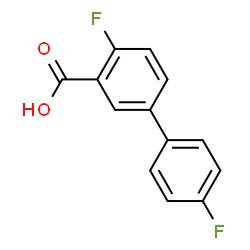 ChemSpider 2D Image | 4,4'-Difluoro-3-biphenylcarboxylic acid | C13H8F2O2