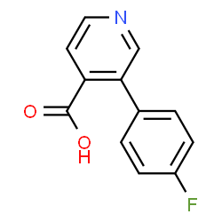 ChemSpider 2D Image | 3-(4-Fluorophenyl)isonicotinic acid | C12H8FNO2