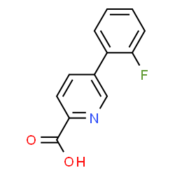 ChemSpider 2D Image | 5-(2-Fluorophenyl)-2-pyridinecarboxylic acid | C12H8FNO2