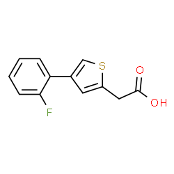 ChemSpider 2D Image | [4-(2-Fluorophenyl)-2-thienyl]acetic acid | C12H9FO2S