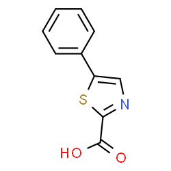 ChemSpider 2D Image | 5-Phenylthiazole-2-carboxylic acid | C10H7NO2S