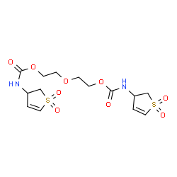 ChemSpider 2D Image | Oxydi-2,1-ethanediyl bis[(1,1-dioxido-2,3-dihydro-3-thiophenyl)carbamate] | C14H20N2O9S2
