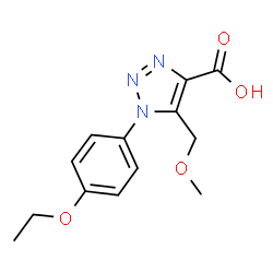 ChemSpider 2D Image | 1-(4-Ethoxyphenyl)-5-(methoxymethyl)-1H-1,2,3-triazole-4-carboxylic acid | C13H15N3O4