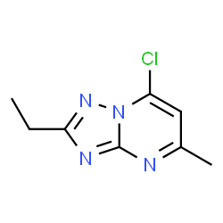 ChemSpider 2D Image | 7-Chloro-2-ethyl-5-methyl[1,2,4]triazolo[1,5-a]pyrimidine | C8H9ClN4