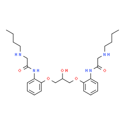 ChemSpider 2D Image | N,N'-[(2-Hydroxy-1,3-propanediyl)bis(oxy-2,1-phenylene)]bis[2-(butylamino)acetamide] | C27H40N4O5