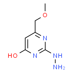 ChemSpider 2D Image | 2-Hydrazino-6-(methoxymethyl)pyrimidin-4-ol | C6H10N4O2