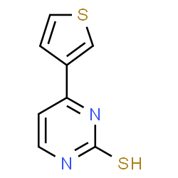 ChemSpider 2D Image | 4-(3-Thienyl)pyrimidine-2-thiol | C8H6N2S2