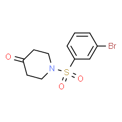 ChemSpider 2D Image | 1-[(3-Bromophenyl)sulfonyl]-4-piperidinone | C11H12BrNO3S