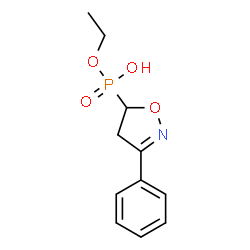 ChemSpider 2D Image | Ethyl hydrogen (3-phenyl-4,5-dihydro-1,2-oxazol-5-yl)phosphonate | C11H14NO4P