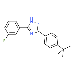 ChemSpider 2D Image | 3-(4-tert-Butylphenyl)-5-(3-fluorophenyl)-1H-1,2,4-triazole | C18H18FN3