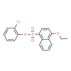 ChemSpider 2D Image | 2-Chlorophenyl 4-ethoxy-1-naphthalenesulfonate | C18H15ClO4S