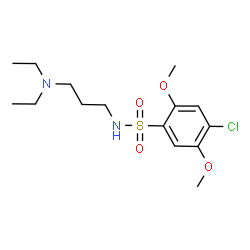 ChemSpider 2D Image | 4-Chloro-N-[3-(diethylamino)propyl]-2,5-dimethoxybenzenesulfonamide | C15H25ClN2O4S